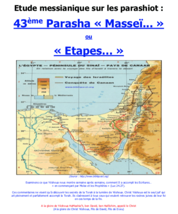 Étude sur la Parasha N°43 : Masseï - Les Étapes