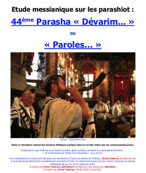 Étude sur la Parasha N°44 : Dévarim - Paroles