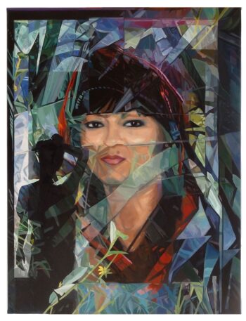 Au-delà du miroir 116/89 cm