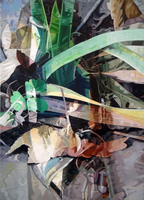 Feuilles 100x70cm