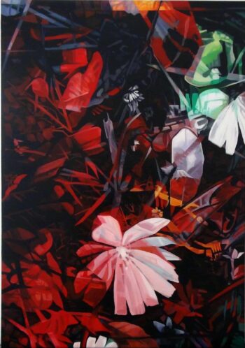 Tableau - Rouge et noir 100x70cm