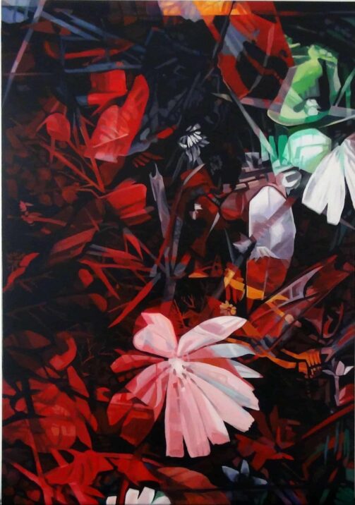 Tableau - Rouge et noir 100x70cm