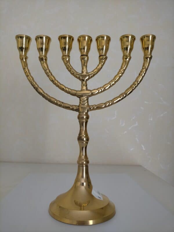 Grand bougeoir Menorah à 7 branches et 7 branches, 14 pouces de hauteur