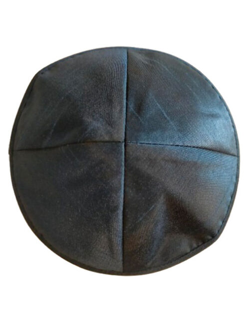 Kippa satin bleu marine satin diamètre 15 cm