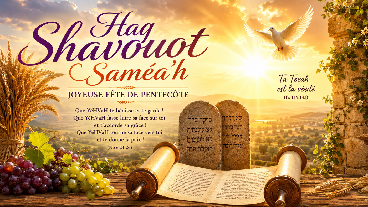 Hag Shavouot Saméa’h – Joyeuse Fête de Pentecôte
